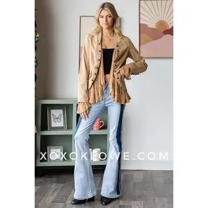 Oli & Hali | Jackets & Coats | Oli Hali Washed Curved Hem Jacket With ...